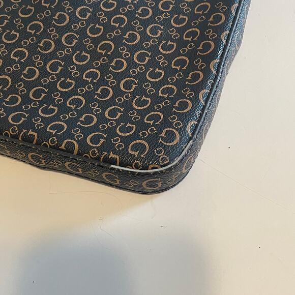 Guess McGill Mini Crossbody Bag Womens Dark Brown PVC Preppy Y2K Handbag Purse - Picture 6 of 12